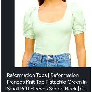 Brand Reformation Size S Color Pistachio